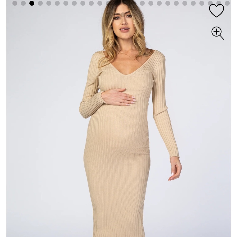 Better Be Beige Ribbed Midi Dress